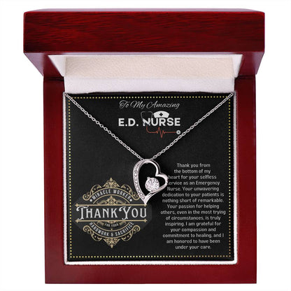 JGF Jewelry Gifts for Family Thank You Necklace Gifts for ED Nurse RN for Women