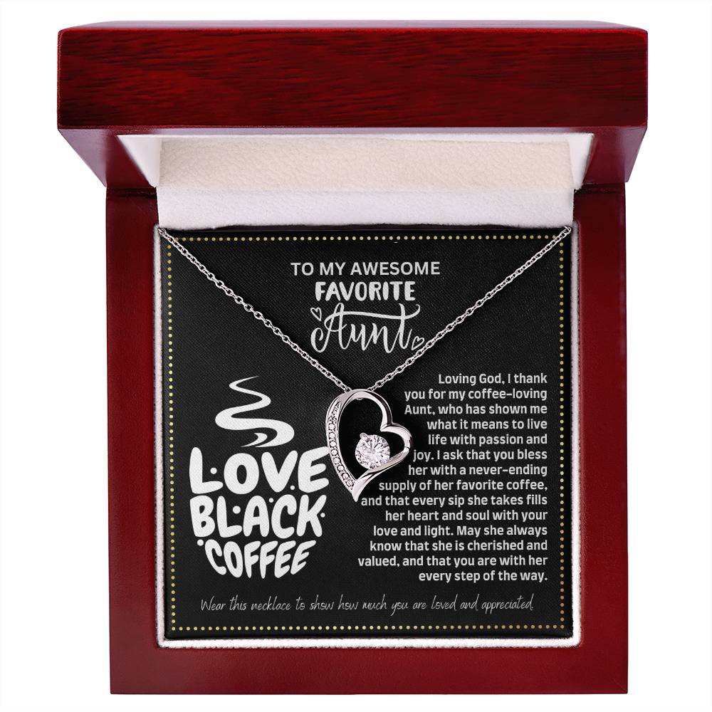 JGF Jewelry Gifts for Family Coffee Lover Aunt Necklace From Niece And Nephew