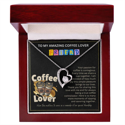 JGF Jewelry Gifts for Family Coffee Lover Friend Who Has Everything Friendship Heart Necklace