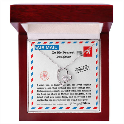 JGF Jewelry Gifts for Family |Moving Away Gifts For Daughter From Mom Gift | Heart Pendant Necklace with Crystal Zircon Jewelry Gifts