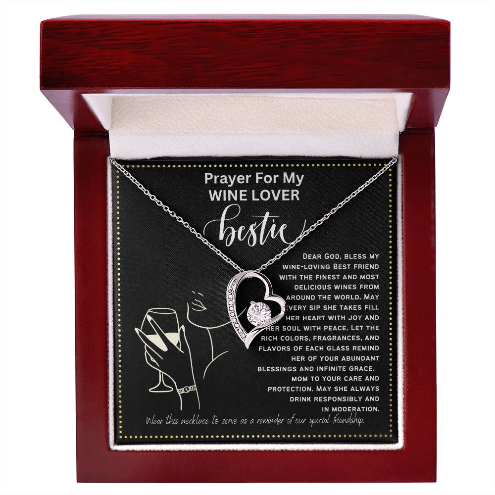 JGF Jewelry Gifts for Family I love Wine Necklace For My Wine Lover BFF Bestie Friend