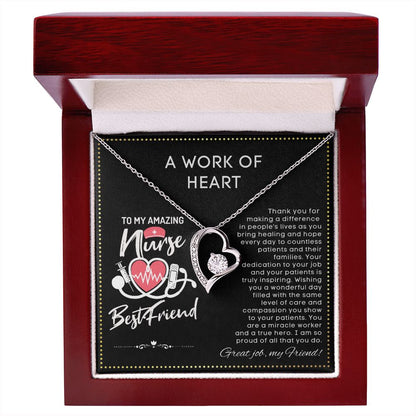 JGF Jewelry Gifts for Family | Nurse Practitioner Graduation Necklace Gift | My Favorite Nurse Calls Me Best Friend