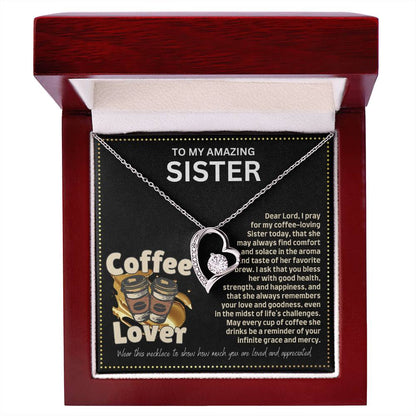 JGF Jewelry Gifts for Family I Love You Coffee Lover Sister Necklace from Brother