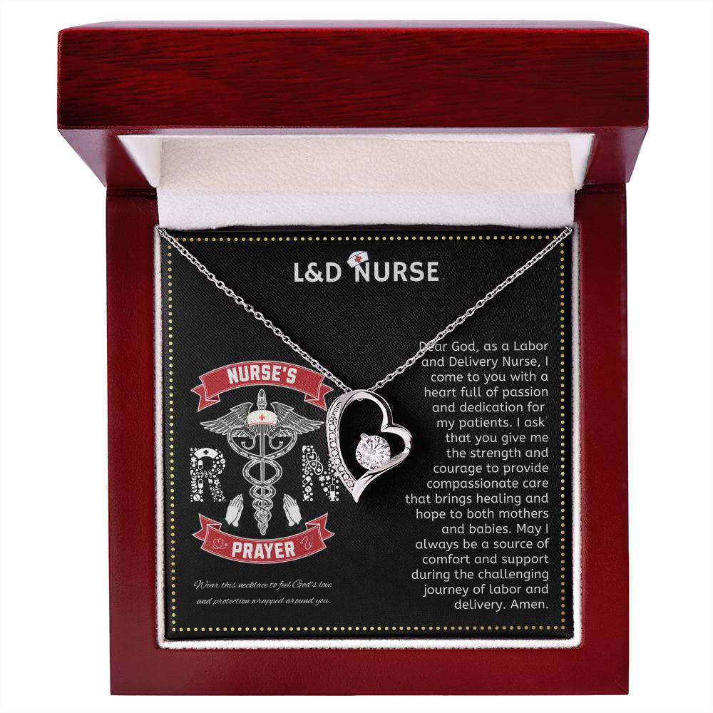 JGF Jewelry Gifts for Family | L&D Labor And Delivery Nurse Heart Necklace Gifts For Women