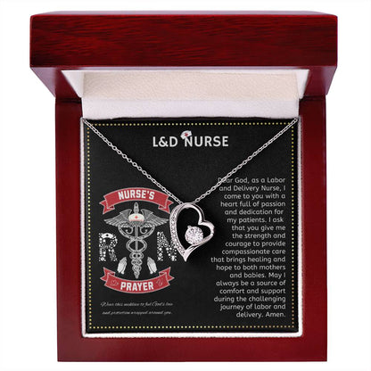 JGF Jewelry Gifts for Family | L&D Labor And Delivery Nurse Heart Necklace Gifts For Women
