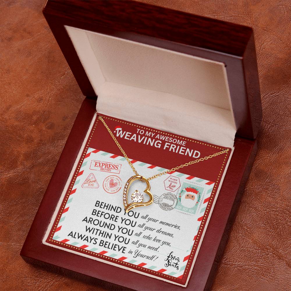 JGF Jewelry Gifts for Family To My BFF Bestie Heart Necklace For Weaving Female Friend