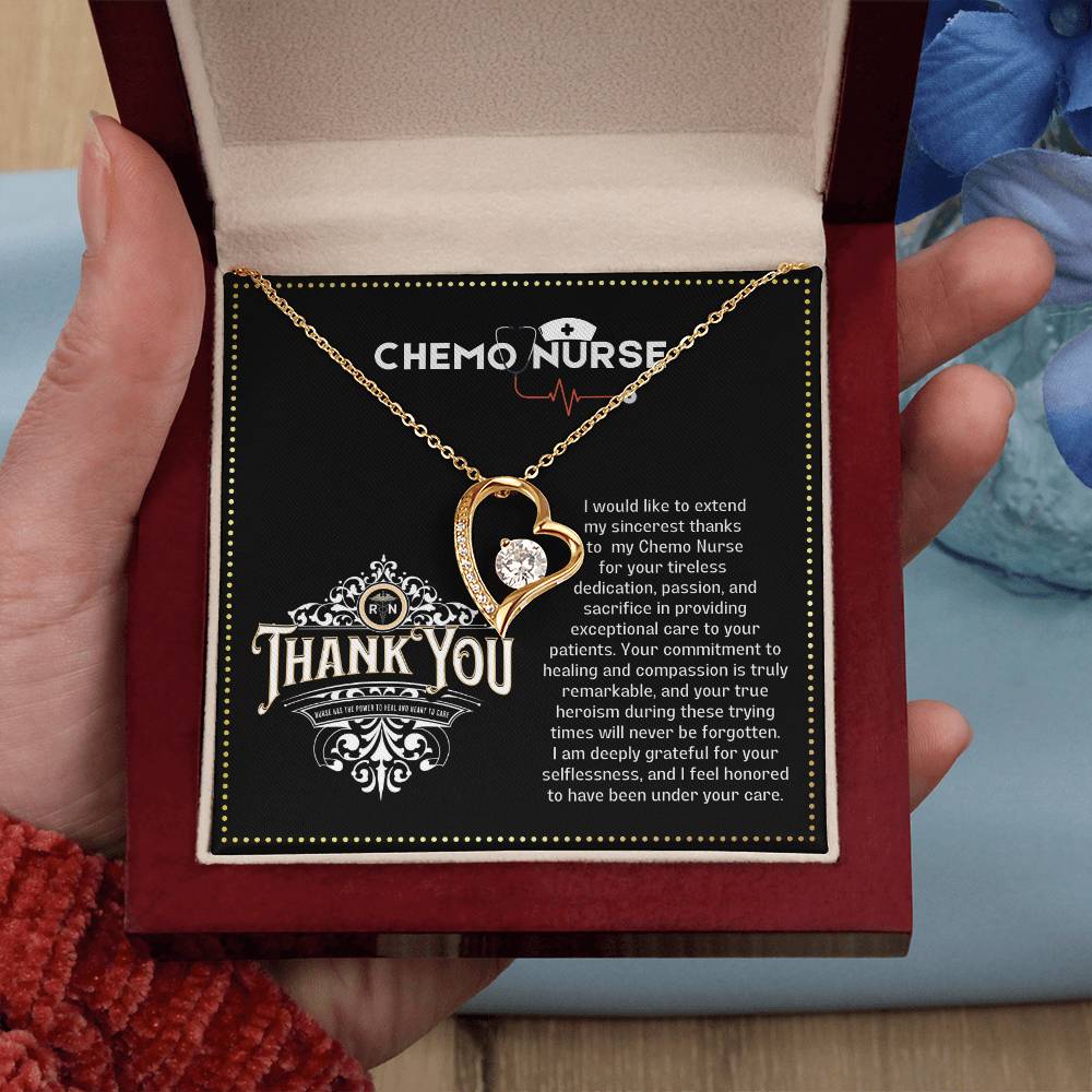 JGF Jewelry Gifts for Family Chemo Nurse RN Thank You Gifts for Women Heart Necklace
