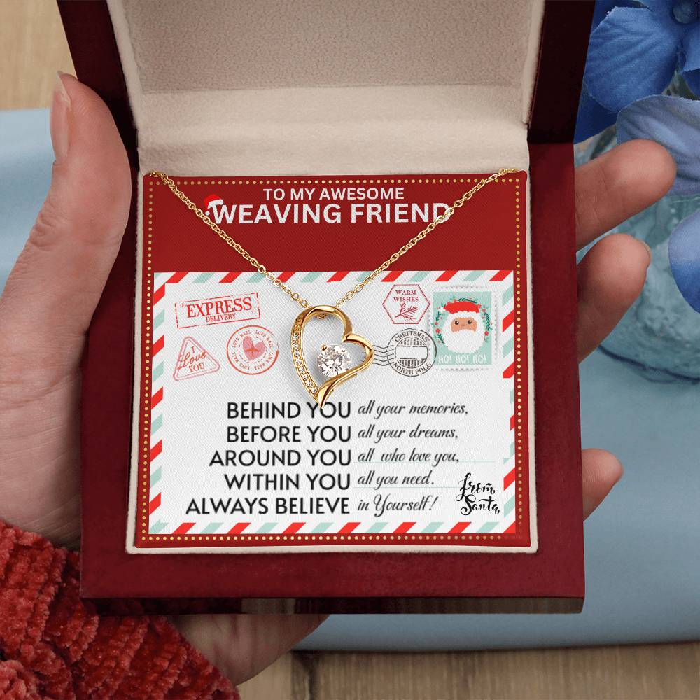 JGF Jewelry Gifts for Family To My BFF Bestie Heart Necklace For Weaving Female Friend