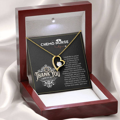 JGF Jewelry Gifts for Family Chemo Nurse RN Thank You Gifts for Women Heart Necklace