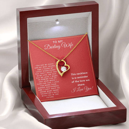 JGF Jewelry Gifts for Family To My Darling Wife Necklace for Valentine's Day