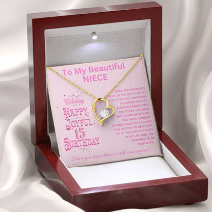 JGF Jewelry Gifts for Family Quinceanera Birthday Card For Girl Niece