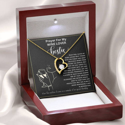 JGF Jewelry Gifts for Family I love Wine Necklace For My Wine Lover BFF Bestie Friend