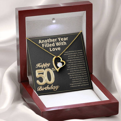 JGF Jewelry Gifts for Family Happy 50th Birthday Card  for Women