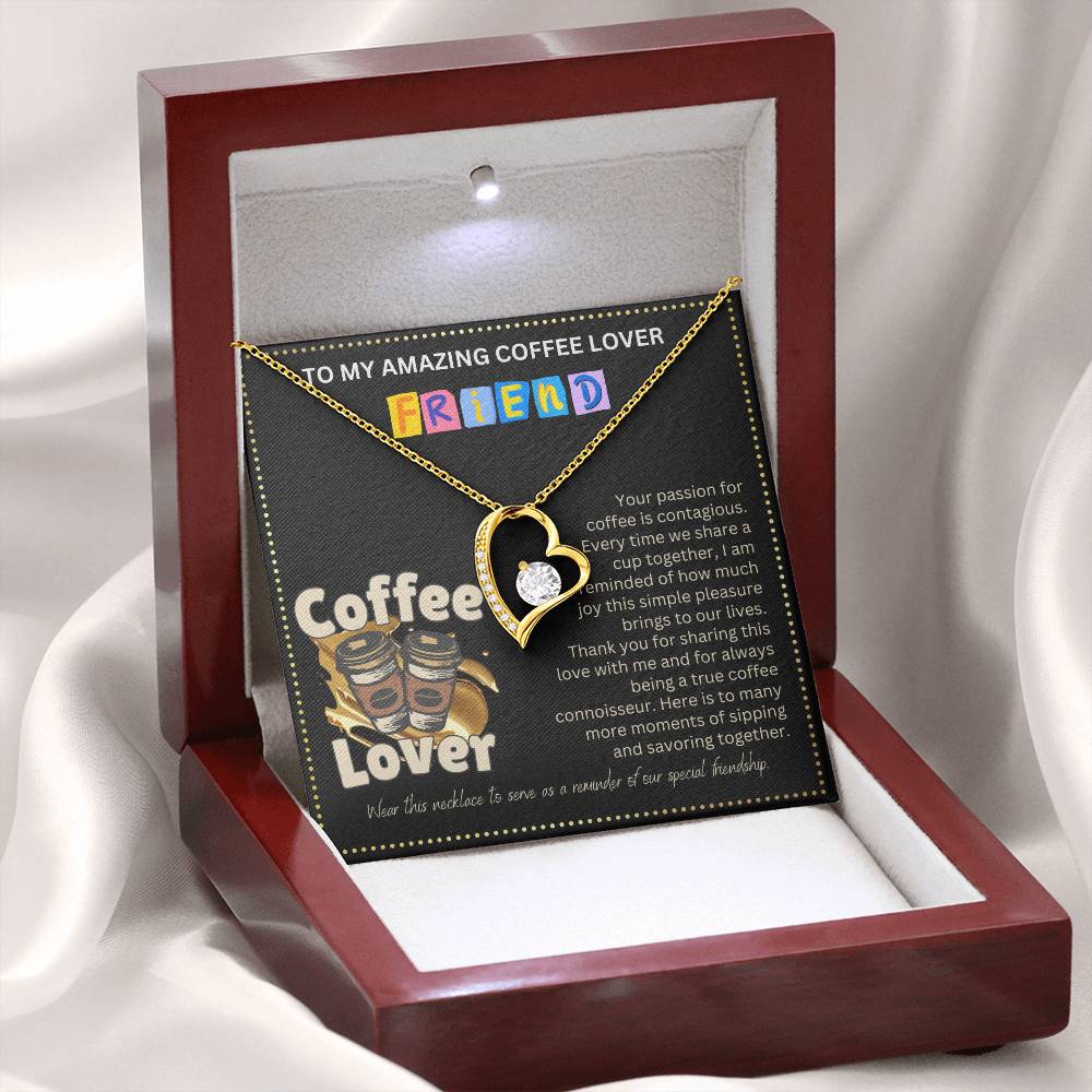 JGF Jewelry Gifts for Family Coffee Lover Friend Who Has Everything Friendship Heart Necklace