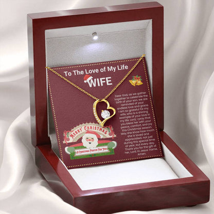 JGF Jewelry Gifts for Family Christmas Message Card For Wife To My Beautiful Wife Necklace
