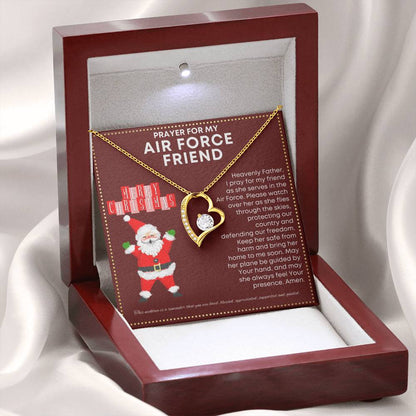 JGF Jewelry Gifts for Family My Friend Is US Air Force Present Single Simple Heart Necklace