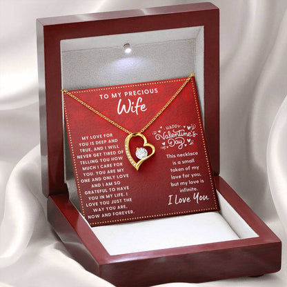 JGF Jewelry Gifts for Family To My Wife - Valentine's Day Forever Love Necklace