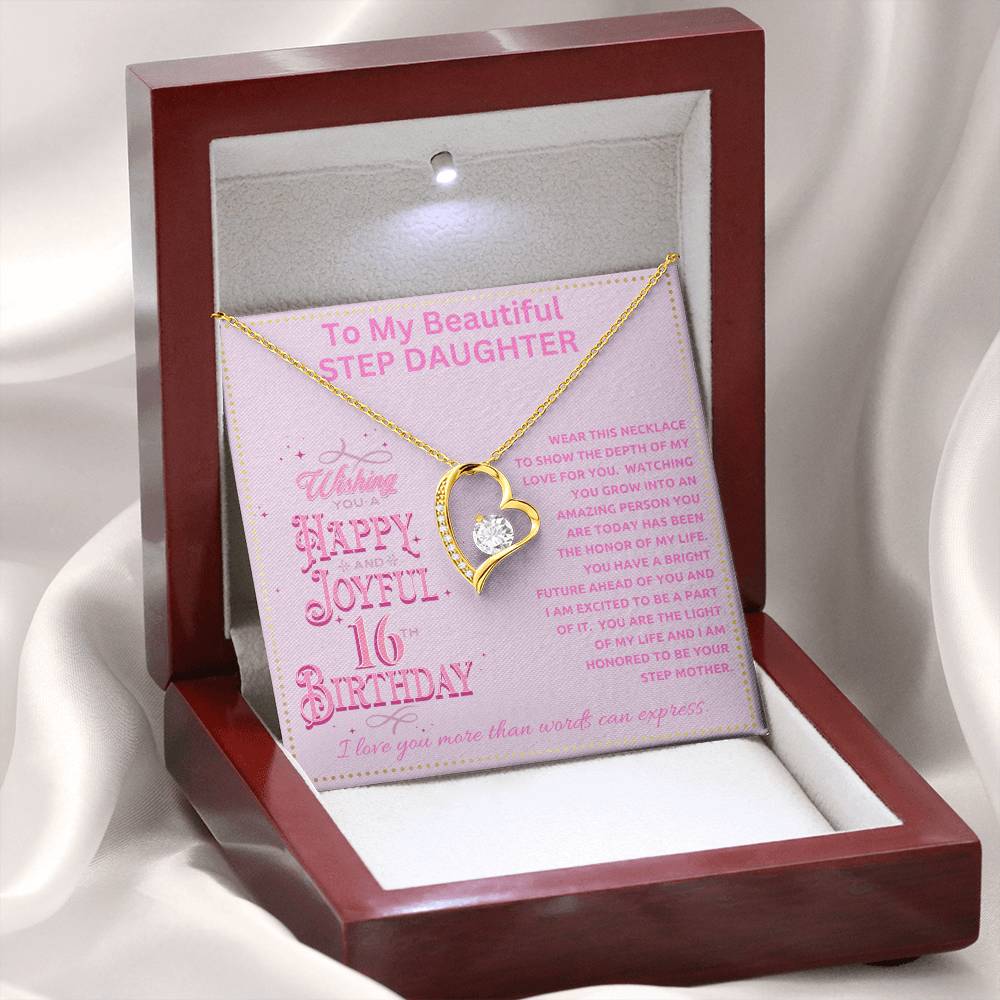 JGF Jewelry Gifts for Family Happy Birthday Step Daughter Card From StepMom