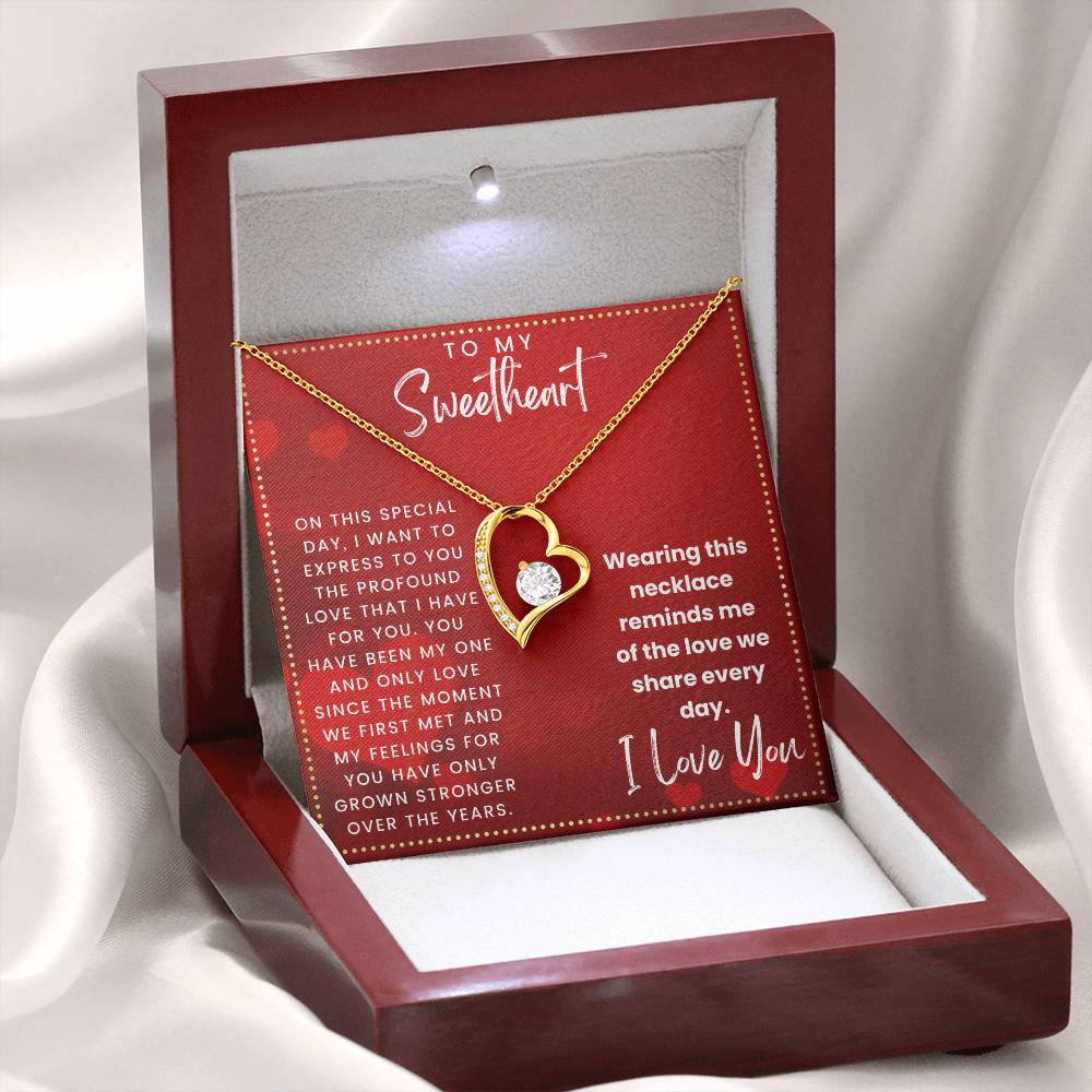 JGF Jewelry Gifts for Family To My Sweetheart Necklace I Love You