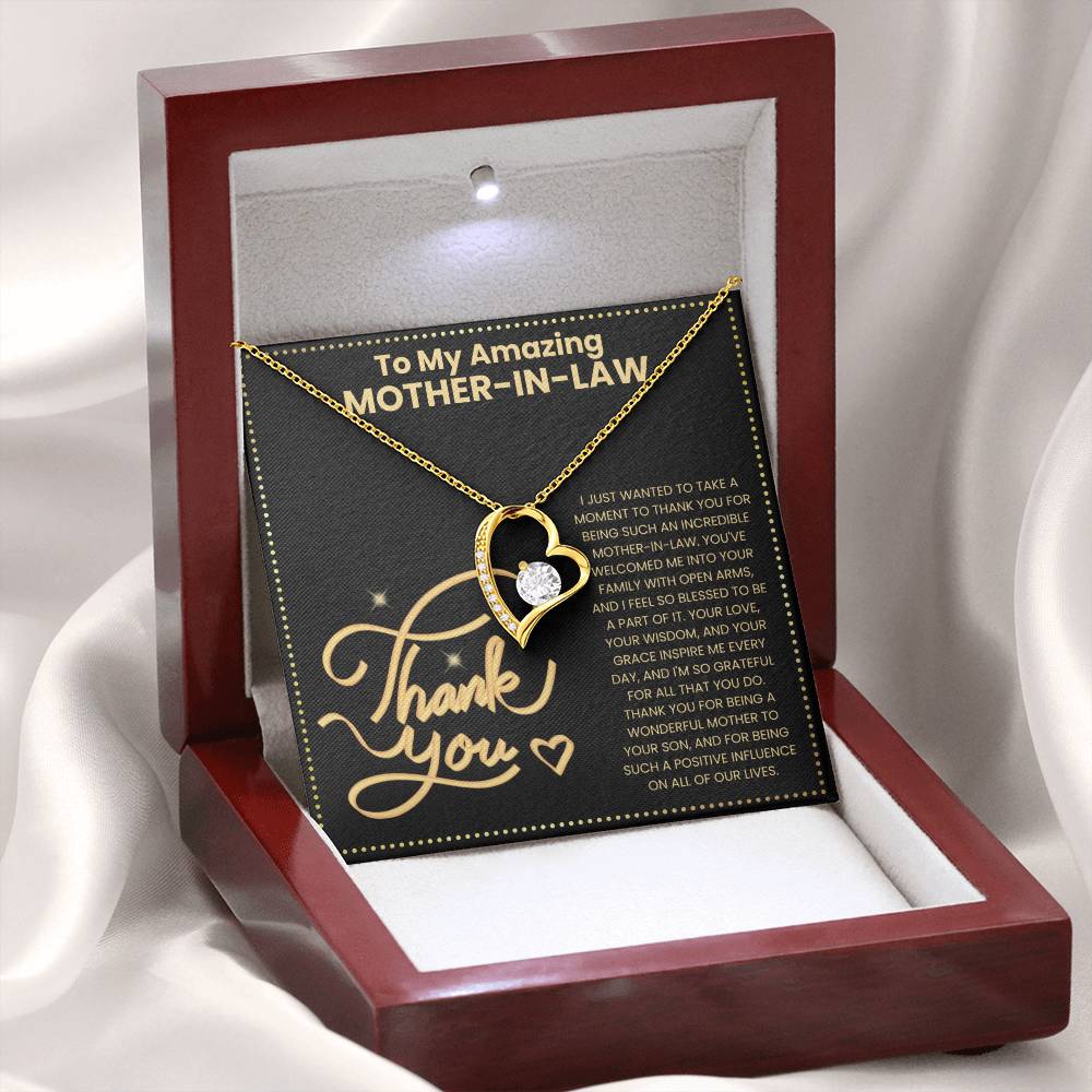 JGF Jewelry Gifts for Family Heart Necklace To My Amazing Mother In Law