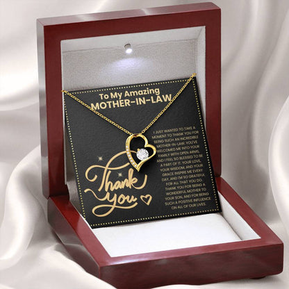 JGF Jewelry Gifts for Family Heart Necklace To My Amazing Mother In Law