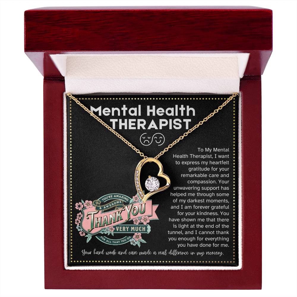 JGF Jewelry Gifts for Family Thank You Gifts For Therapists Mental Health Heart Necklace
