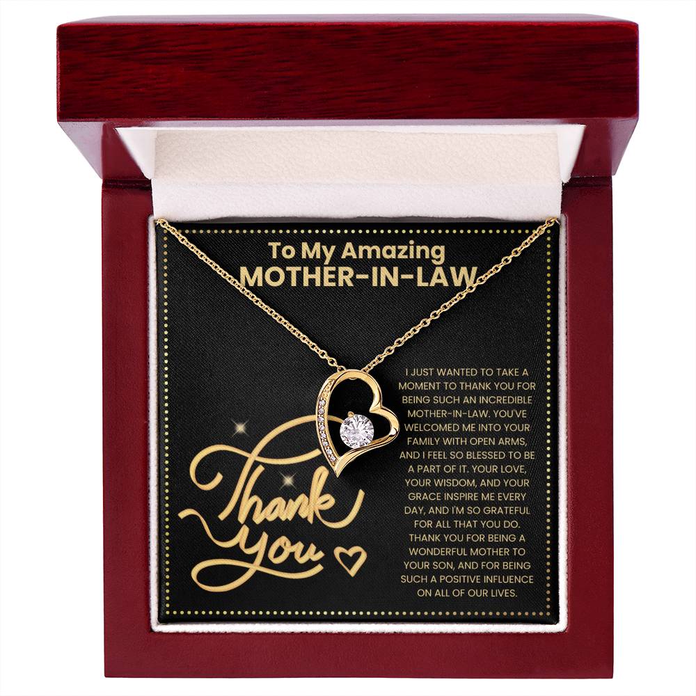 JGF Jewelry Gifts for Family Heart Necklace To My Amazing Mother In Law