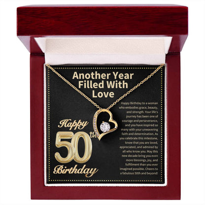 JGF Jewelry Gifts for Family Happy 50th Birthday Card  for Women