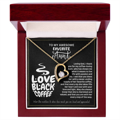 JGF Jewelry Gifts for Family Coffee Lover Aunt Necklace From Niece And Nephew