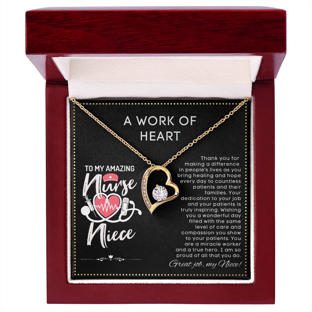 JGF Jewelry Gifts for Family | My Favorite Nurse Calls Me Niece | Nurse Practitioner Graduation Necklace Gift