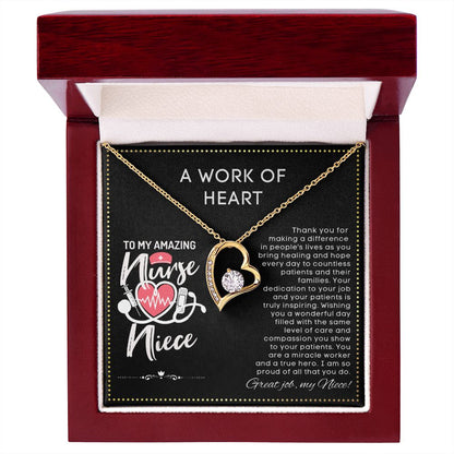 JGF Jewelry Gifts for Family | My Favorite Nurse Calls Me Niece | Nurse Practitioner Graduation Necklace Gift