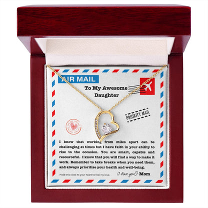 JGF Jewelry Gifts for Family |Send A Happy Birthday Gifts To Adult Daughter | Sterling Silver Open Heart Charm Necklace for Women