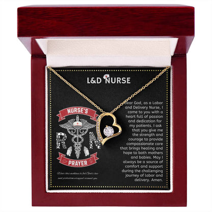 JGF Jewelry Gifts for Family | L&D Labor And Delivery Nurse Heart Necklace Gifts For Women