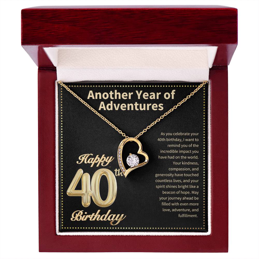 JGF Jewelry Gifts for Family Happy 40th Birthday Card for Women