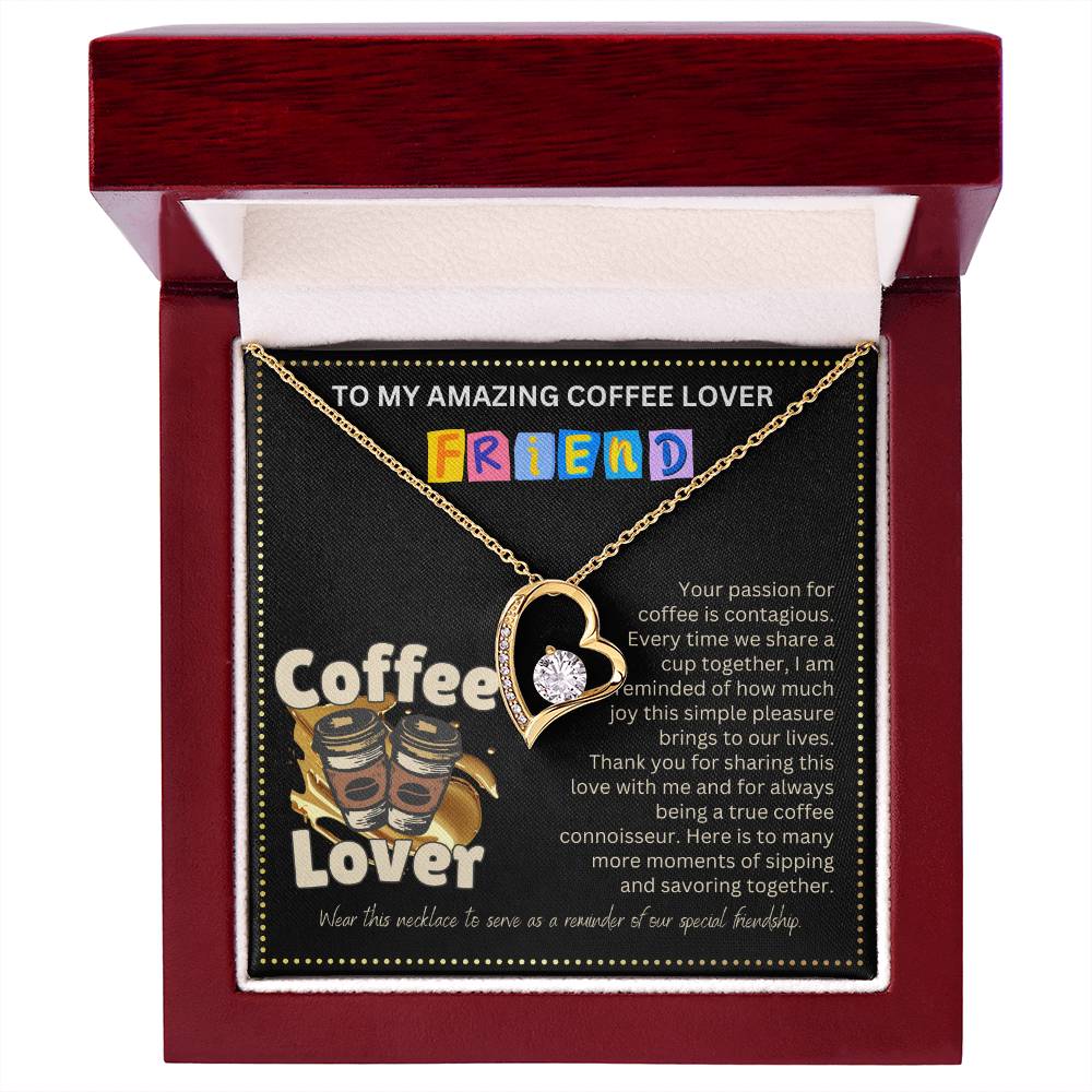 JGF Jewelry Gifts for Family Coffee Lover Friend Who Has Everything Friendship Heart Necklace