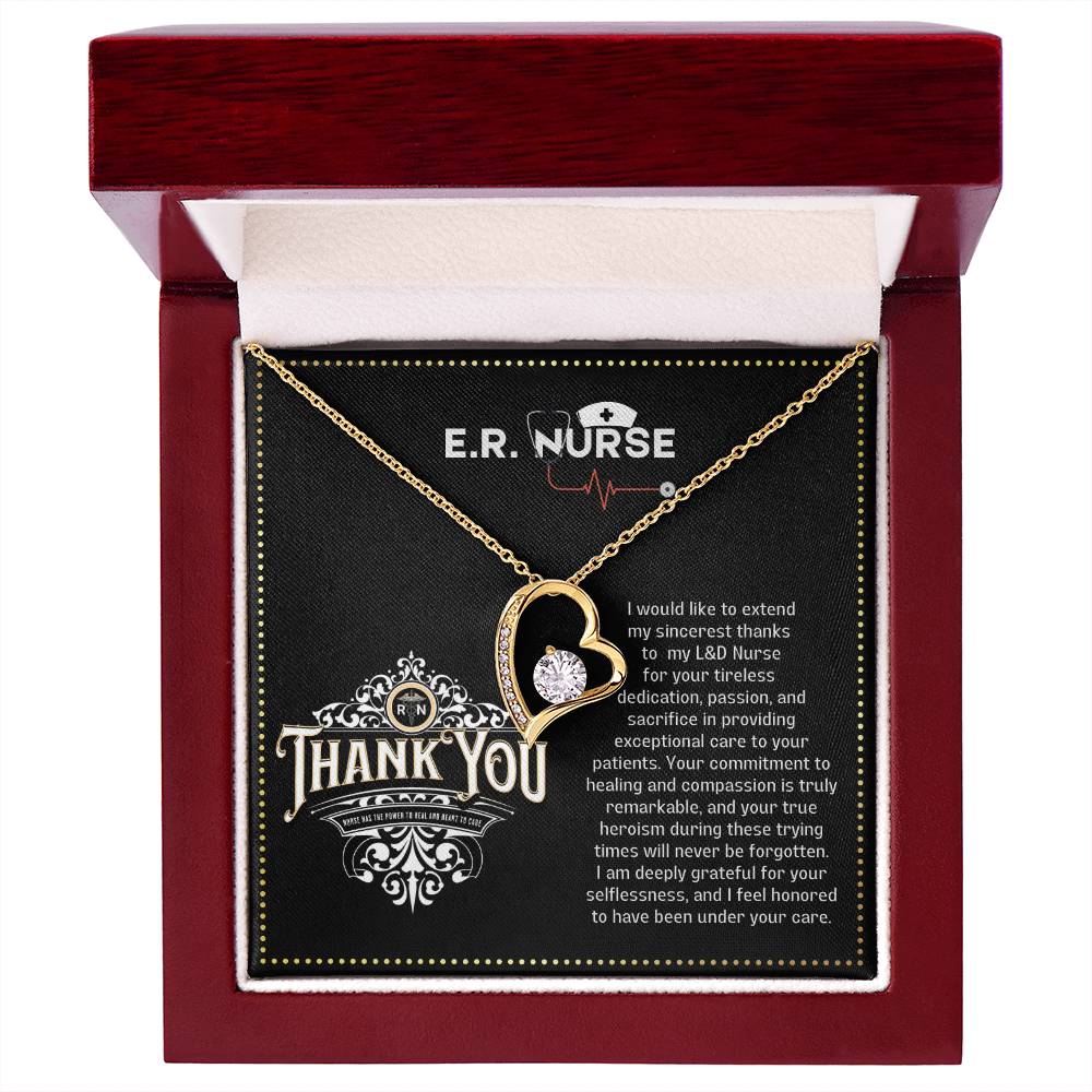 JGF Jewelry Gifts for Family Emergency Room ER Nurse Necklace for Women