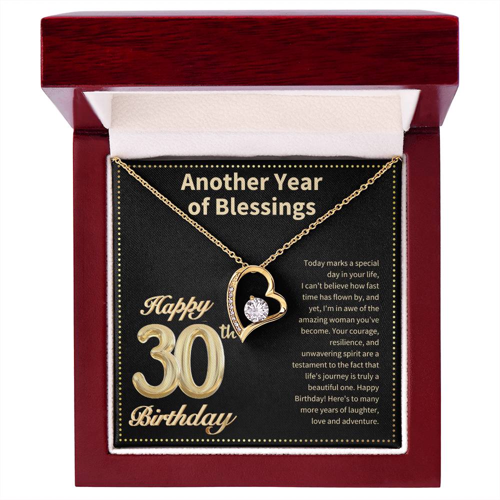 JGF Jewelry Gifts for Family Happy 30th Birthday Card for Women