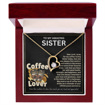 JGF Jewelry Gifts for Family I Love You Coffee Lover Sister Necklace from Brother