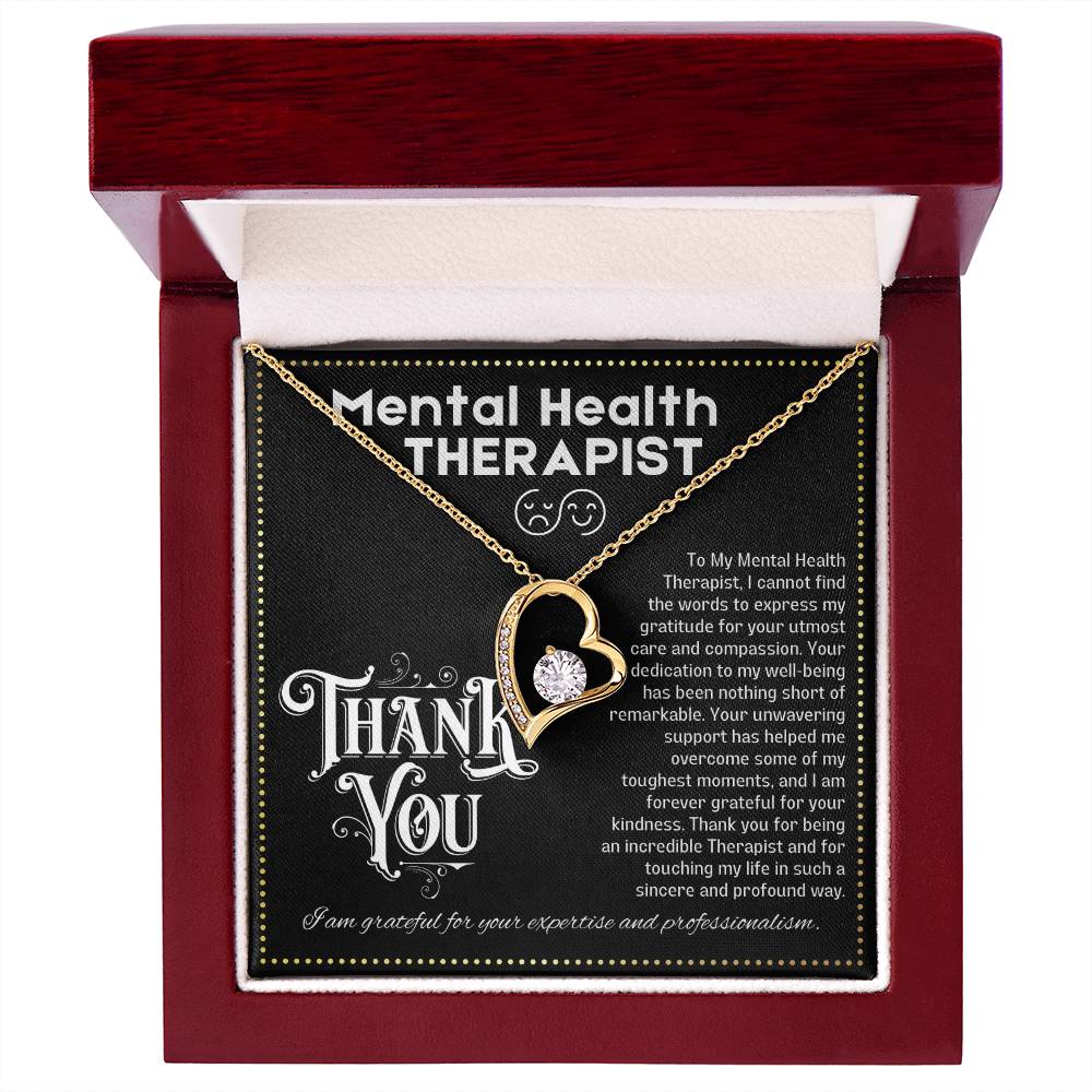 JGF Jewelry Gifts for Family Mental Health Therapist Gifts For Women Heart Necklace