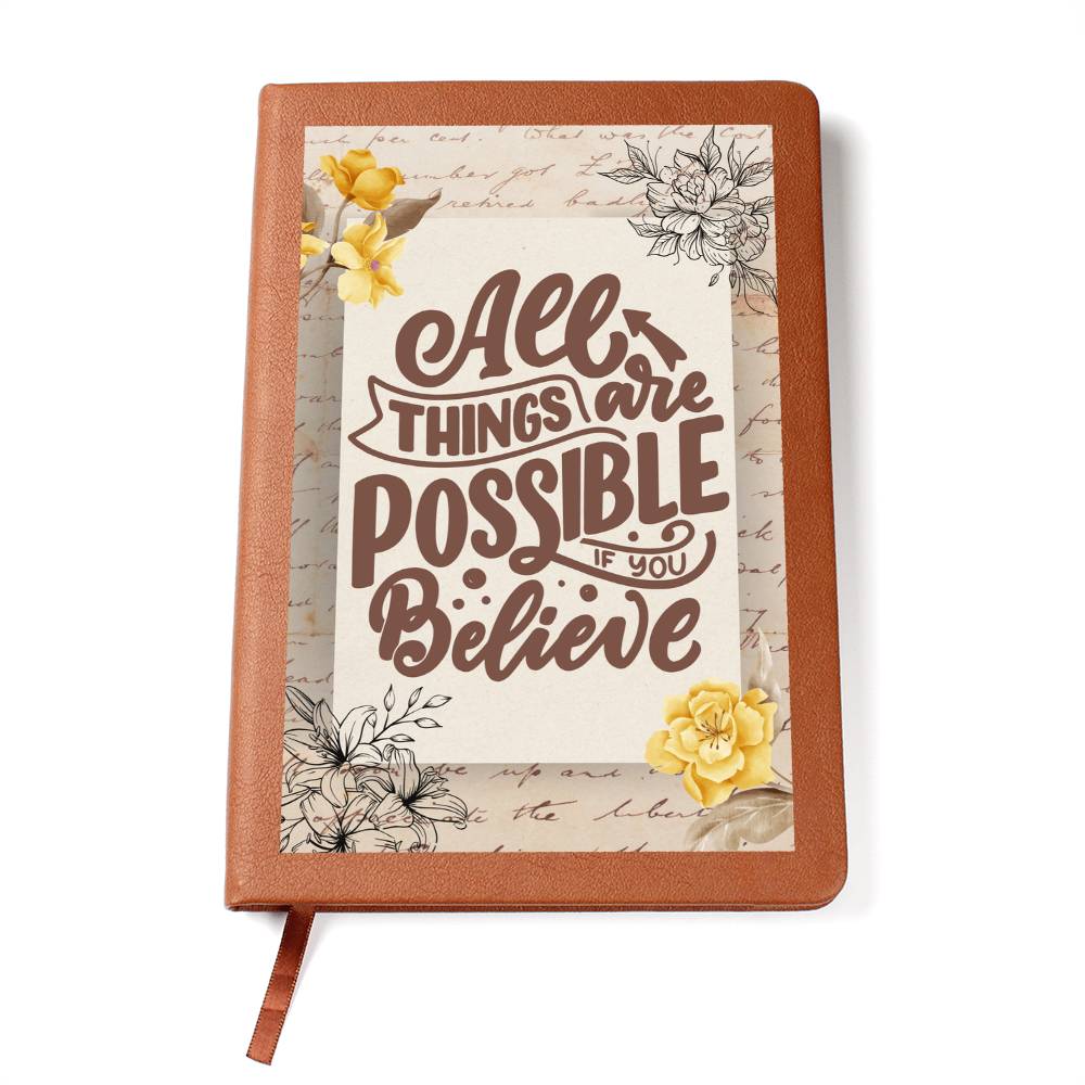 Leather Journal - All Things Are Possible