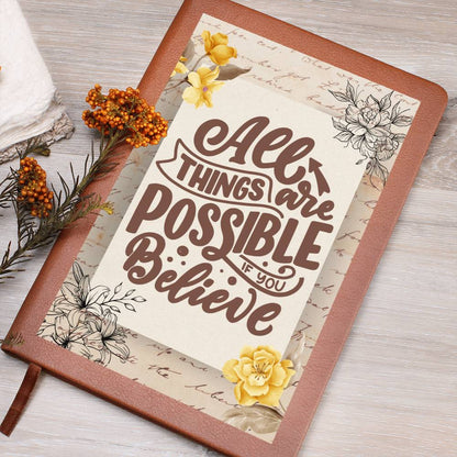 Leather Journal - All Things Are Possible