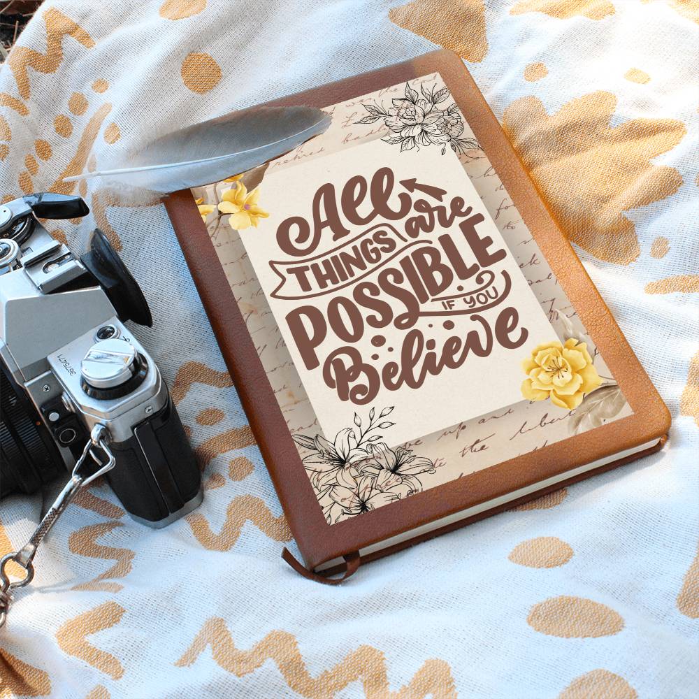 Leather Journal - All Things Are Possible