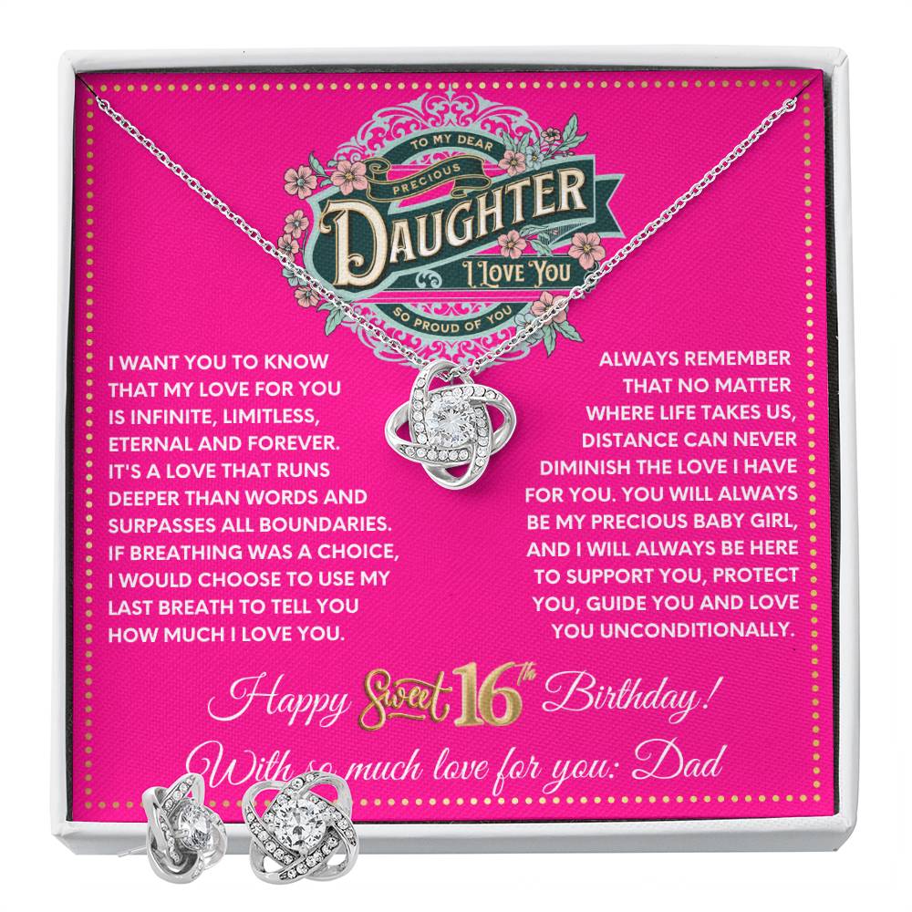 JGF Jewelry Gifts for Family To My Daughter Necklace From Dad 16 Year Old Gifts For Teen Girls