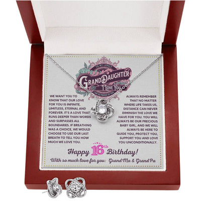 JGF Jewelry Gifts for Family Granddaughter Necklace From Grandpa And Grandma Happy 16th Birthday Card Gift 16 Year Old Teen Girl