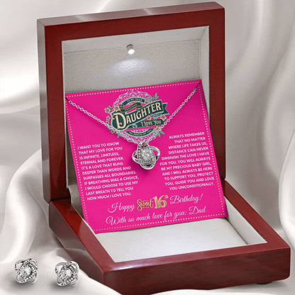 JGF Jewelry Gifts for Family To My Daughter Necklace From Dad 16 Year Old Gifts For Teen Girls