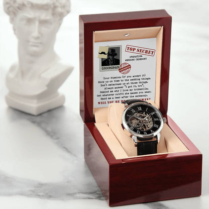 Groomsman-Top Secret-Metal Chronograph Watch