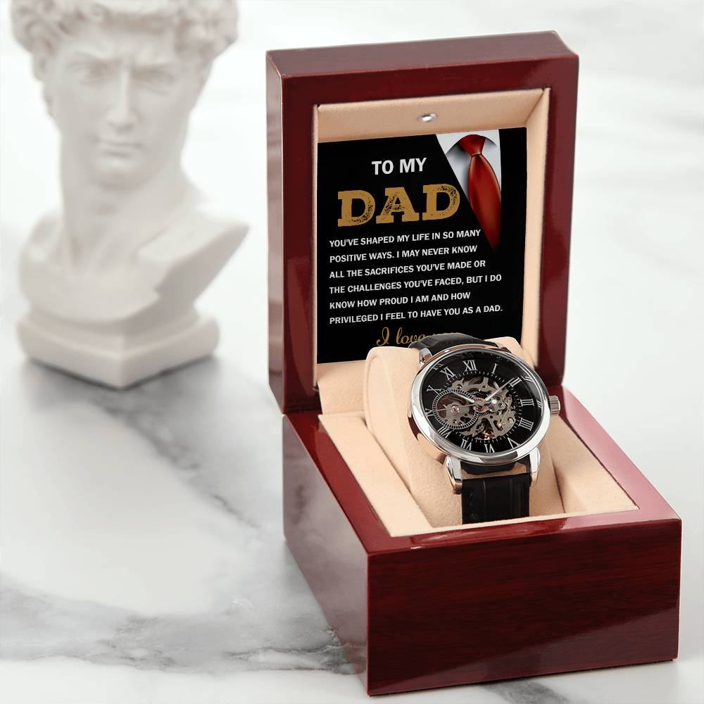 Dad-Shaped My Life-Metal Chronograph Watch