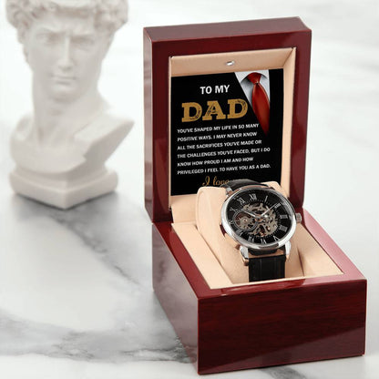 Dad-Shaped My Life-Metal Chronograph Watch