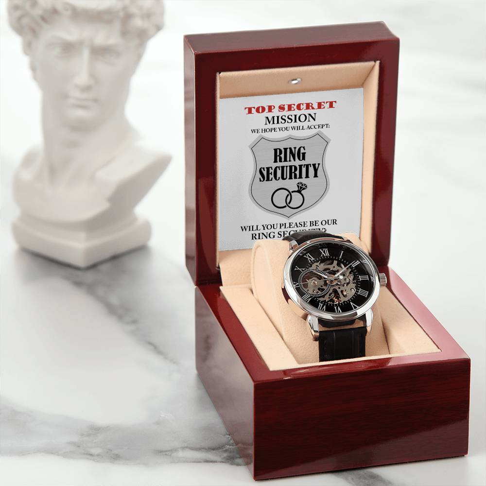 Ring Security-Top Secret Mission-Metal Chronograph Watch