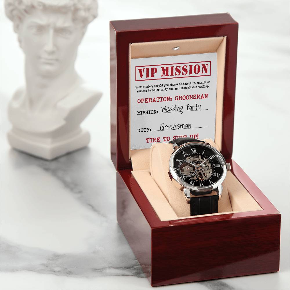 Groomsman-VIP Mission-Metal Chronograph Watch